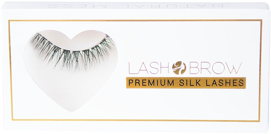 Flase Lashes - Lash Brow Premium Silk Lashes Natural Mess — photo N1