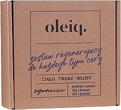 Fragrances, Perfumes, Cosmetics Kit "Repair" for All Skin Types - Oleiq (hydrolat/100ml + oil/100ml + oil/30ml)