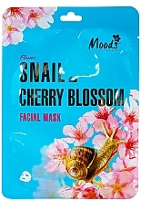 Fragrances, Perfumes, Cosmetics Nourishing Sheet Mask for Normal & Oily Skin - Moods Snail Cherry Blossom Facial Mask