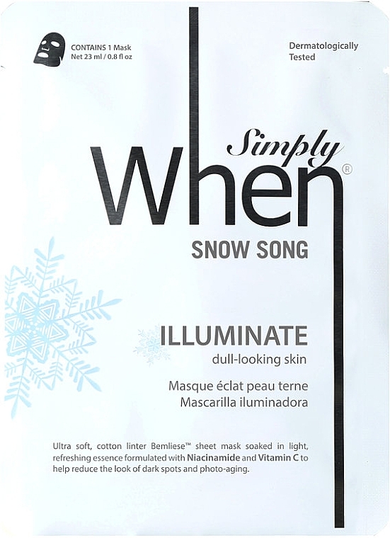 Refreshing and Smoothing Face Mask - When Simply Snow Song — photo N1