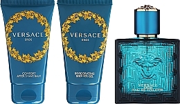 Versace Eros - Set (edt/50ml + sh/gel/50ml + ash/balm/50ml) — photo N2