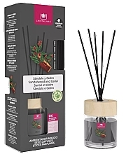 Fragrances, Perfumes, Cosmetics Sandal & Cedar Fragrance Diffuser with Wooden Cap - Cristalinas Mikado Reed Diffuser