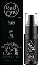 Keratin Beard & Moustache Oil Conditioner - Red One Conditioning Beard & Mustache Keratin Care Oil — photo N9