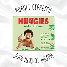 Baby Wet Wipes "Natural Care", 4x56 pcs - Huggies — photo N4