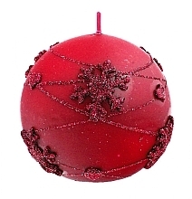 Fragrances, Perfumes, Cosmetics Decorative Candle, 8 cm, red ball - Artman Snowflakes