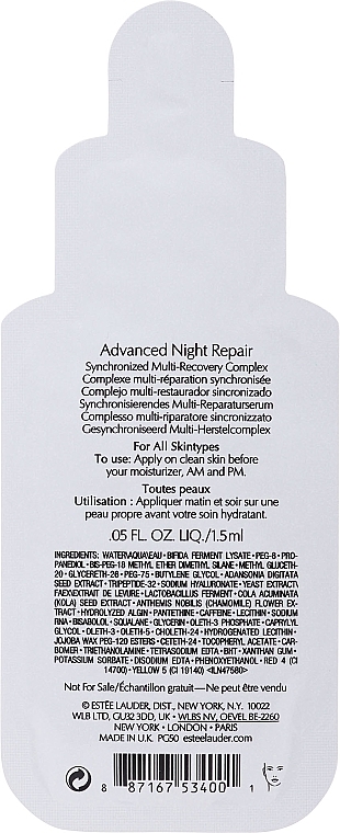 GIFT! Rejuvenating Face Serum - Estee Lauder Advanced Night Repair Synchronized Multi-Recovery Complex — photo N11