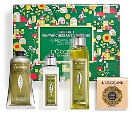 Fragrances, Perfumes, Cosmetics Set - L'Occitane Verbena Refreshing (sh/gel/250ml + b/milk/70ml + h/cr/75ml + soap/50g)