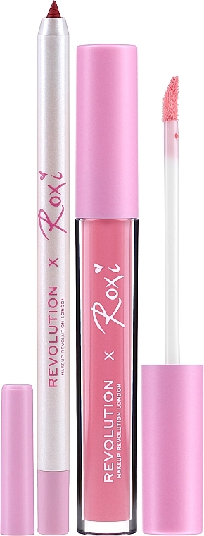 Set - Makeup Revolution x Roxi Cherry Blossom Lip Set (lip/pencil/1g + lip/gloss/3ml) — photo N9