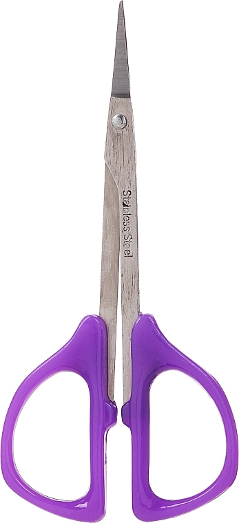 Cuticle Scissors, with plastic handles, 1011, purple - Donegal — photo N1