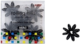 Traceless Hair Rings, mini, black - Rolling Hills 5 Traceless Hair Rings Mini Black — photo N1