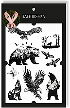 Temporary Tattoo Stickers Set "Wild Nature" - Tattooshka — photo N2