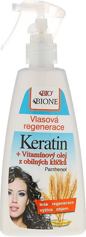 Hair Conditioner - Bione Cosmetics Keratin + Grain Sprouts Oil Hair Regeneration — photo N1