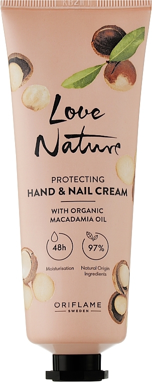 Macadamia Oil Protective Hand & Nail Cream - Oriflame Love Nature Caring Hand & Nail Cream With Organic Macadamia Oil — photo N1