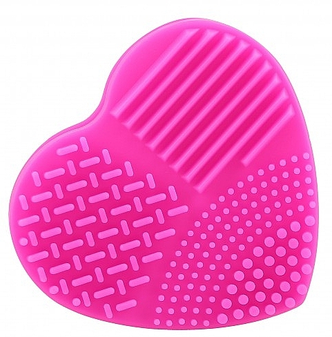 Brush Cleaner "Heart", fuchsia - Ilu Brush Cleaner Hot Pink — photo N1