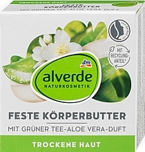 Fragrances, Perfumes, Cosmetics Solid Body Butter 'Green Tea & Aloe Vera' - Alverde