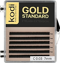 Gold Standard C 0.03 False Eyelashes (6 rows: 7 mm) - Kodi Professional — photo N1