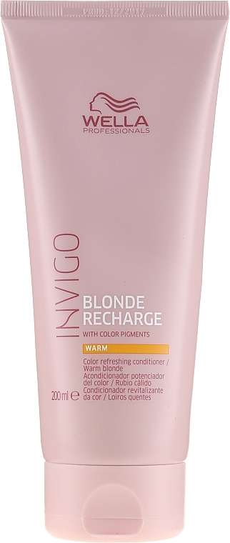 Tinted Care Conditioner for Warm Blondes - Wella Professionals Invigo Blonde Recharge Conditioner For Warm Blonde — photo N1
