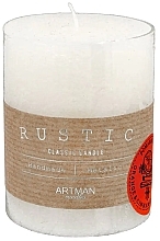 Fragrances, Perfumes, Cosmetics Decorative Candle, 7x9 cm, white - Artman Rustic Classic Candle