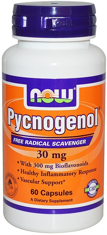 Pycnogenol Capsules, 30 mg - Now Foods Pycnogenol — photo N2