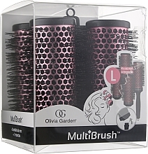 Set - Olivia Garden Multibrush One Size Kit L (multibrush/4pcs + handle/1pcs) — photo N1