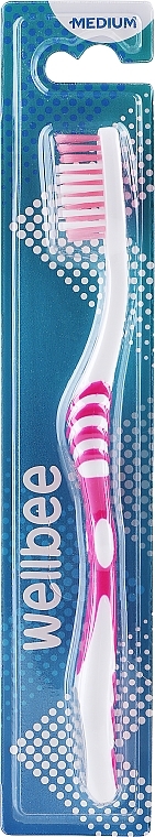 Medium Toothbrush, pink - Wellbee — photo N1