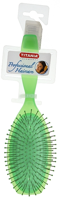 11-Row Massage Hair Brush, green - Titania — photo N2