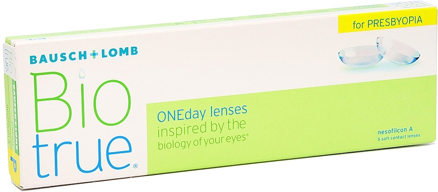 GIFT! One-Day Contact Lenses, 5 pcs - Bausch & Lomb Biotrue OneDay For Presbyopia Low — photo N1