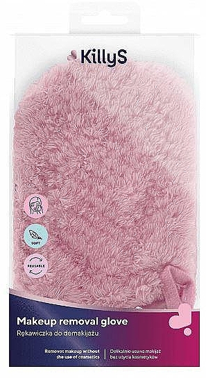 Face Cleansing Glove 500494, pink - KillyS Makeup Removal Glove — photo N2