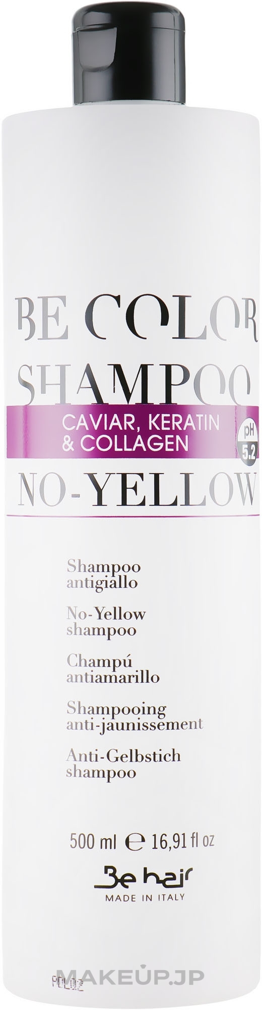 Anti-Yellow Collagen, Caviar & Keratin Shampoo - Be Hair Be Color Shampoo No-Yellow — photo 500 ml