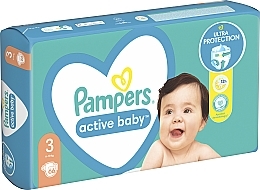 Diapers 'Pampers Active Baby' 3 (6-10 kg), 66 pcs - Pampers — photo N17