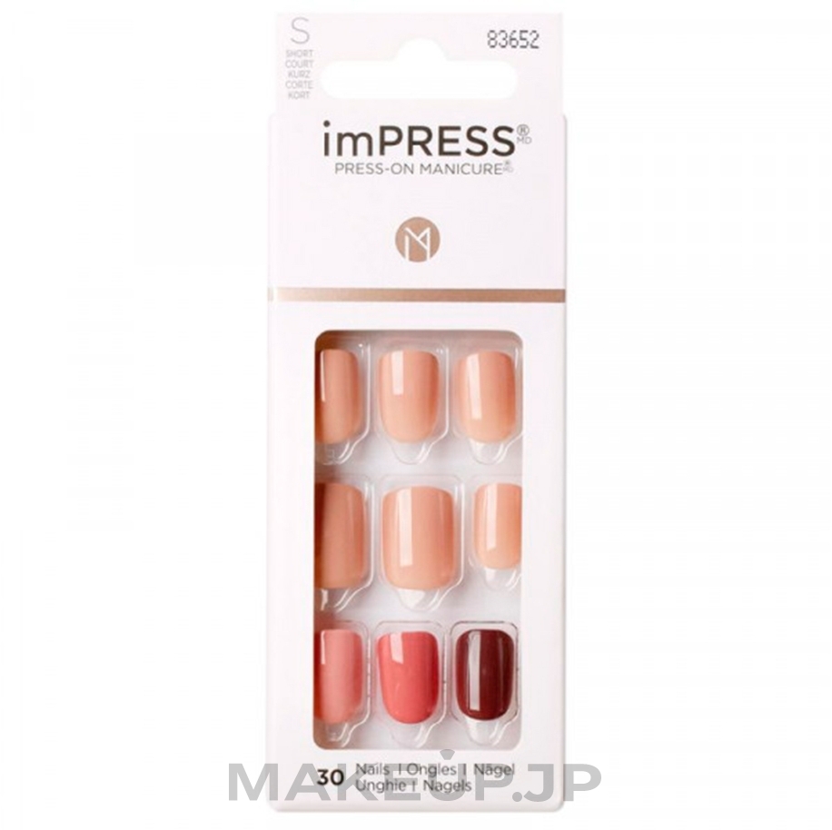 Press-On Manicure - Kiss imPress S Short Length Press-On Manicure — photo Before Sunset