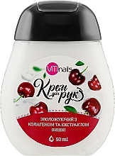 Fragrances, Perfumes, Cosmetics Moisturizing Hand Cream with Collagen & Cherry Extract - ViTinails