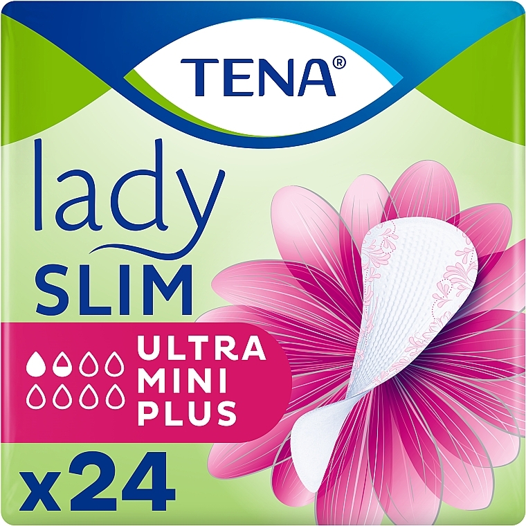 Urological Pads, 24 pcs - TENA Lady Slim Ultra Mini Plus — photo N1