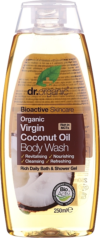 Organic Body Wash with Coconut Oil - Dr. Organic Bioactive Skincare Organic Coconut Virgin Oil Body Wash — photo N1