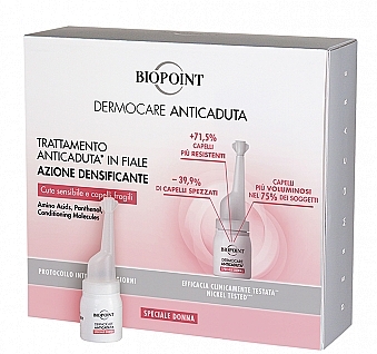 Anti Hair Loss Ampoules for Women - Biopoint Anticaduta Dermocare Anti-Hair Loss Vials Treatment For Women — photo N1