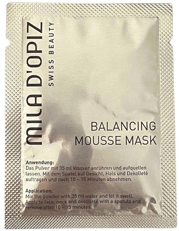 Balancing Mousse Mask - Mila D'Opiz Swiss Beauty Balancing Mousse Mask — photo N1