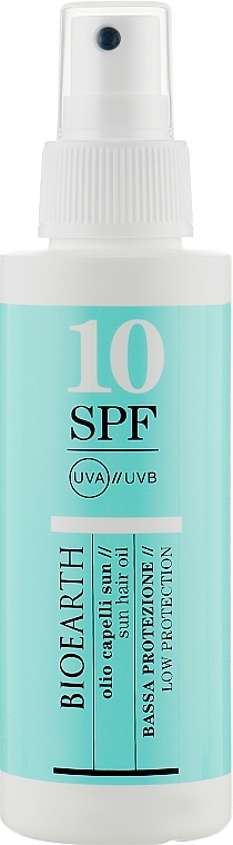 Sunscreen Hair Oil SPF 10 - Bioearth Sun Oil Solar Hair SPF 10 — photo N1