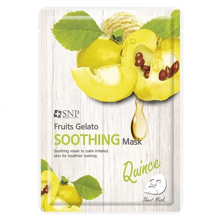 Soothing Quince Face Mask - SNP Fruits Gelato Soothing Mask — photo N1