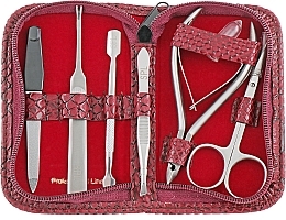 Manicure Set, 6 tools, burgundy, 77108 - SPL — photo N2