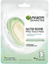 Fragrances, Perfumes, Cosmetics Almond & Hyaluronic Acid Sheet Mask - Garnier SkinActive Nutri Bomb Almond and Hyaluronic Acid Tissue Mask