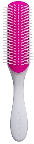 D3 Hair Brush, grey and pink - Denman Original Styler 7 Row Cherry Blossom — photo N2