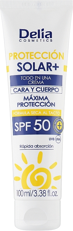 Sunscreen - Delia Sun Protection Cream SPF 50 — photo N1