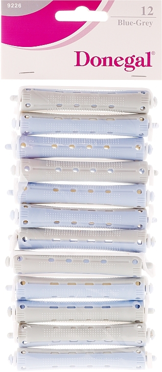 Perm Curlers, blue, 12 pcs - Donegal Hair Curlers — photo N1