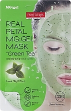 Fragrances, Perfumes, Cosmetics Hydrogel Face Mask 'Green Tea' - Purederm Real Petal MG:Gel Mask Green Tea