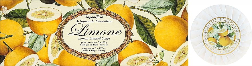 Soap Set "Lemon" - Saponificio Artigianale Fiorentino Lemon Soap — photo N1