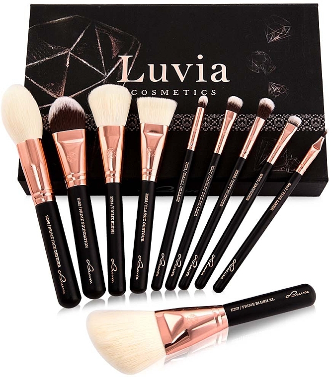 Makeup Brush Set, 10 pcs - Luvia Cosmetics Black Diamond Brush Expansion Set — photo N1