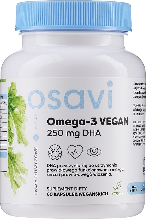 Capsules 'Omega-3 Vegan 250 mg DHA' - Osavi Omega-3 Vegan — photo N1