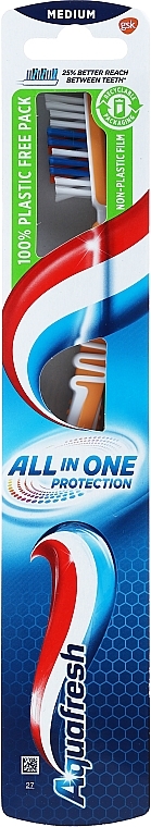 Medium Toothbrush, orange-white - Aquafresh All In One Protection — photo N4