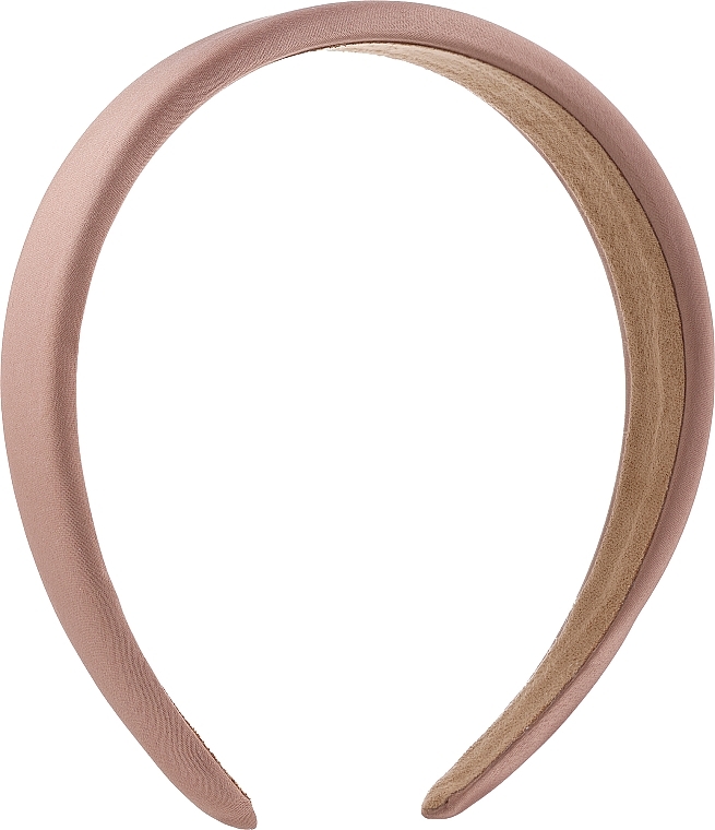 Satin Hair Hoop, Wide, Brown - Yeye — photo N1