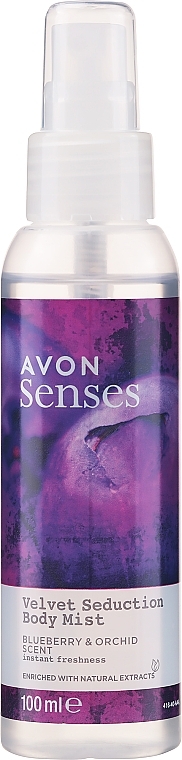 Body Mist "Blueberry and Orchid" - Avon Senses Velvet Seduction Body Mist — photo N9